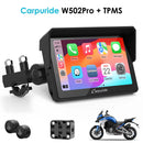 Carpuride W502Pro/W702 Pro - Opción TPMS | Estéreo portátil inalámbrico para motocicleta con Bluetooth dual, intercomunicador, brújula y barómetro