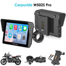 Carpuride W702S Pro/W502S Pro - Con opción TPMS – Estéreo para motocicleta Plug-and-Play con soporte de fácil montaje y desmontaje, estilo similar a un soporte de navegación
