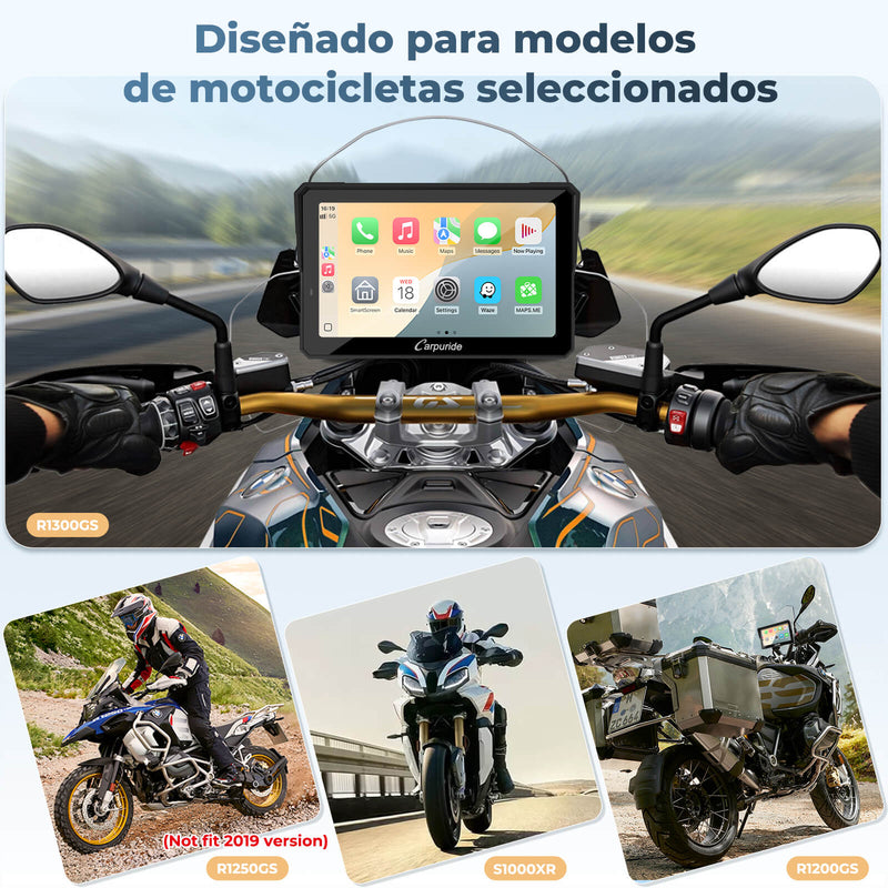 Carpuride W702BS / 502BS – Estéreo para motocicletas compatible con modelos BMW seleccionados