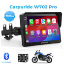 Carpuride W502Pro/W702 Pro - Opción TPMS | Estéreo portátil inalámbrico para motocicleta con Bluetooth dual, intercomunicador, brújula y barómetro