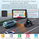 Carpuride W702RS Pro - Estéreo para motocicleta Plug-and-Play con sistema BSD y detección de radar