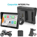 Carpuride W702RS Pro - Estéreo para motocicleta Plug-and-Play con sistema BSD y detección de radar